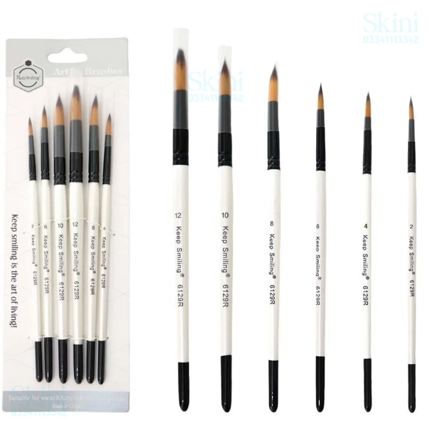 6 Pcs Acrylic Nails Brushes Set