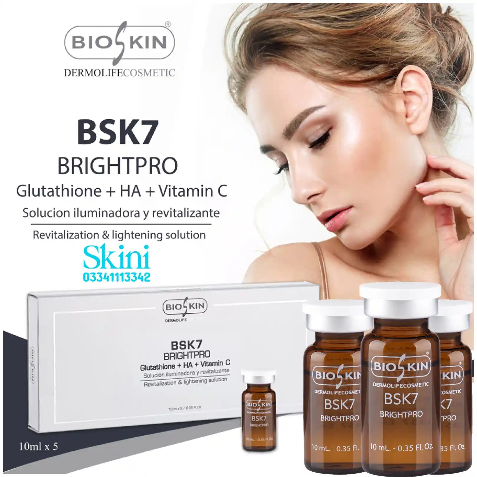 BioSkin-BSK7 BrightPro Glutathione + HA + Vitamin C Skin Brightening BioSkin-BSK7 BrightPro Glutathione + HA + Vitamin C Skin Brightening