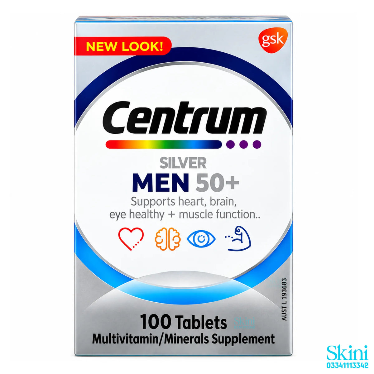 Centrum Silver Men 50+ Multivitamins | 100 Tablets