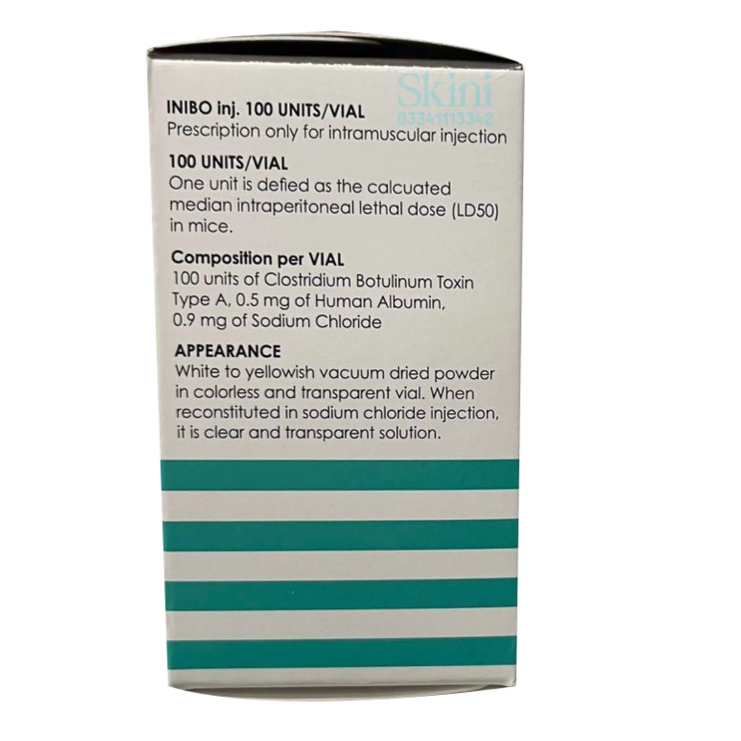 INIBO Injection Botulinum Toxin Type A 100 Units