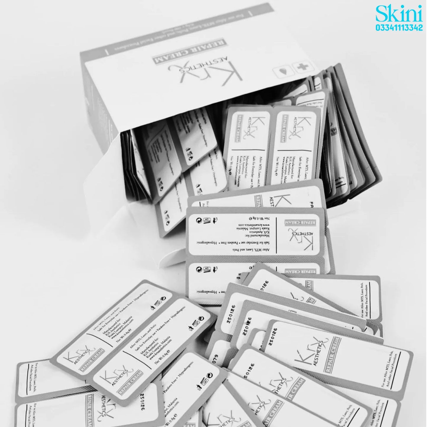 KRX Aesthetics Repair Cream Box 100 Sachets x 1g