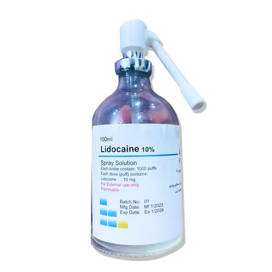 10% Lidocaine Numbing Spray Solution