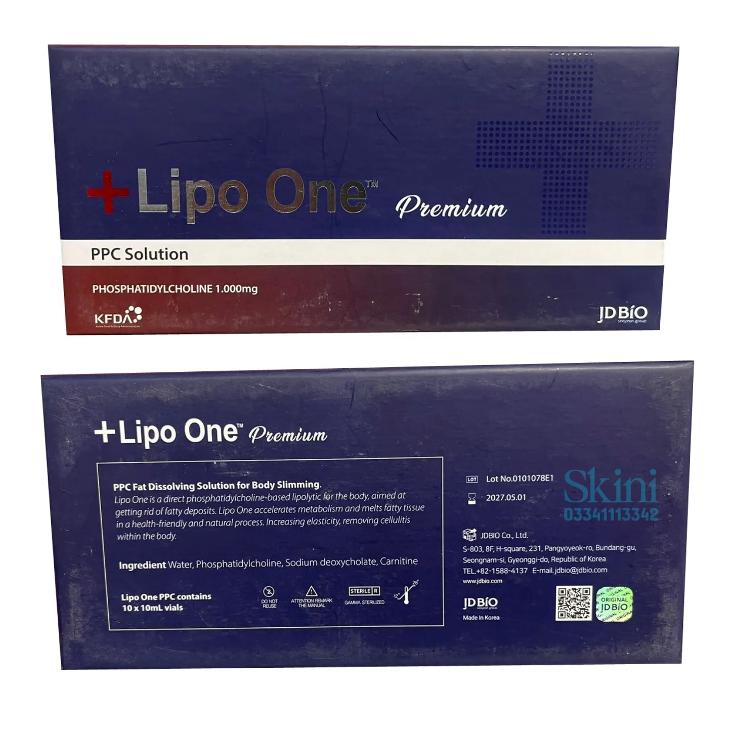 Lipo One Premium PPC Solution 10ml/ Vial 1 Box (10 Vials x 10ml)