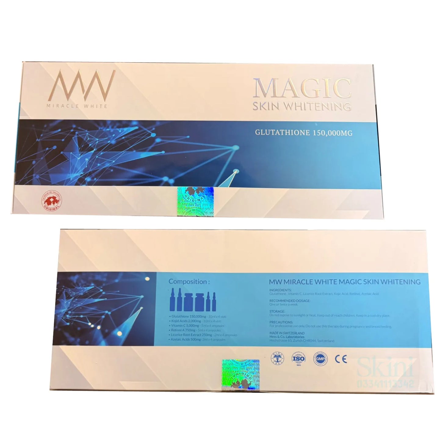 Miracle White Magic Skin Whitening Injection – 150,000mg Glutathione