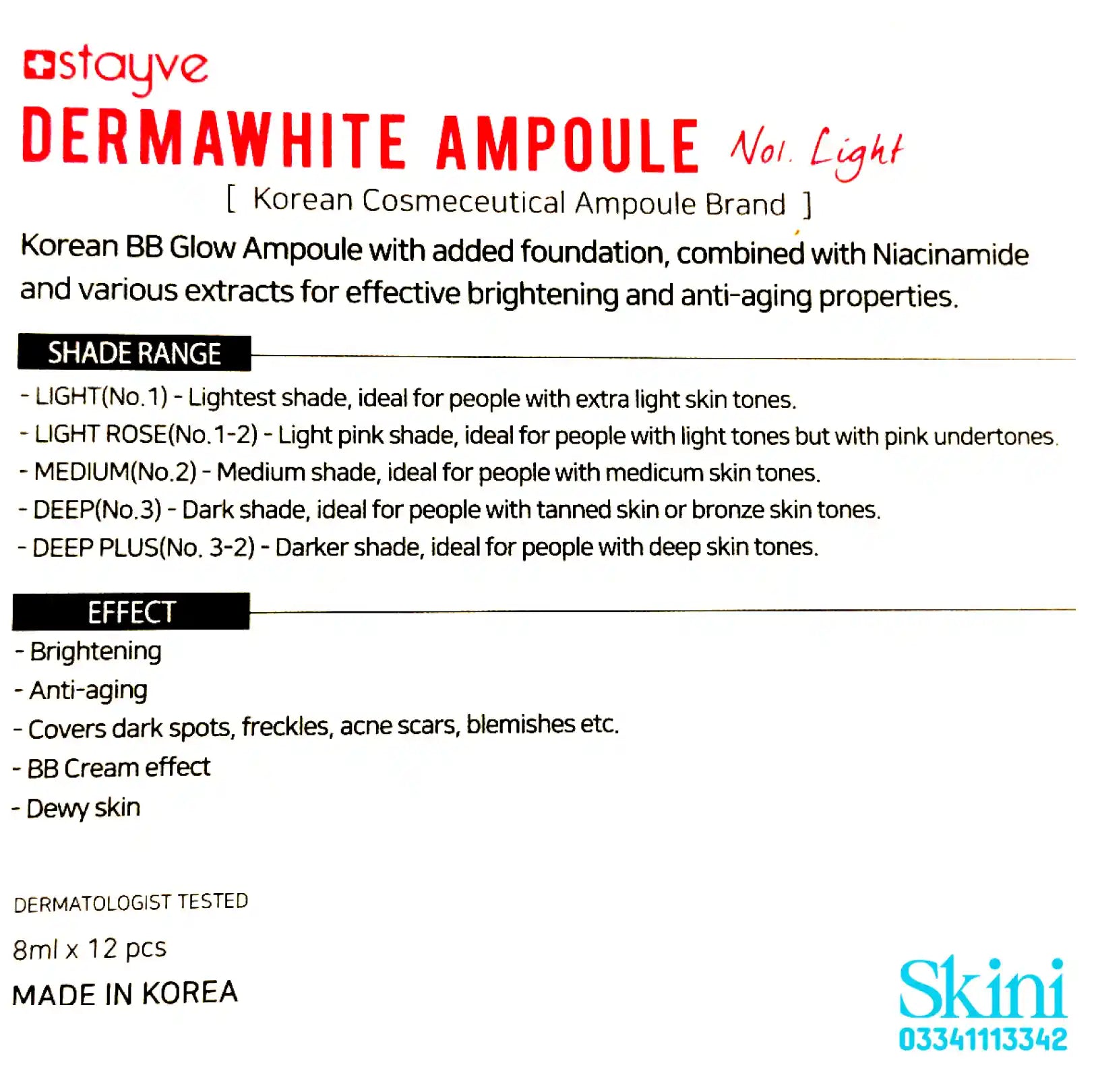 Stayve No 1 light Ampoule