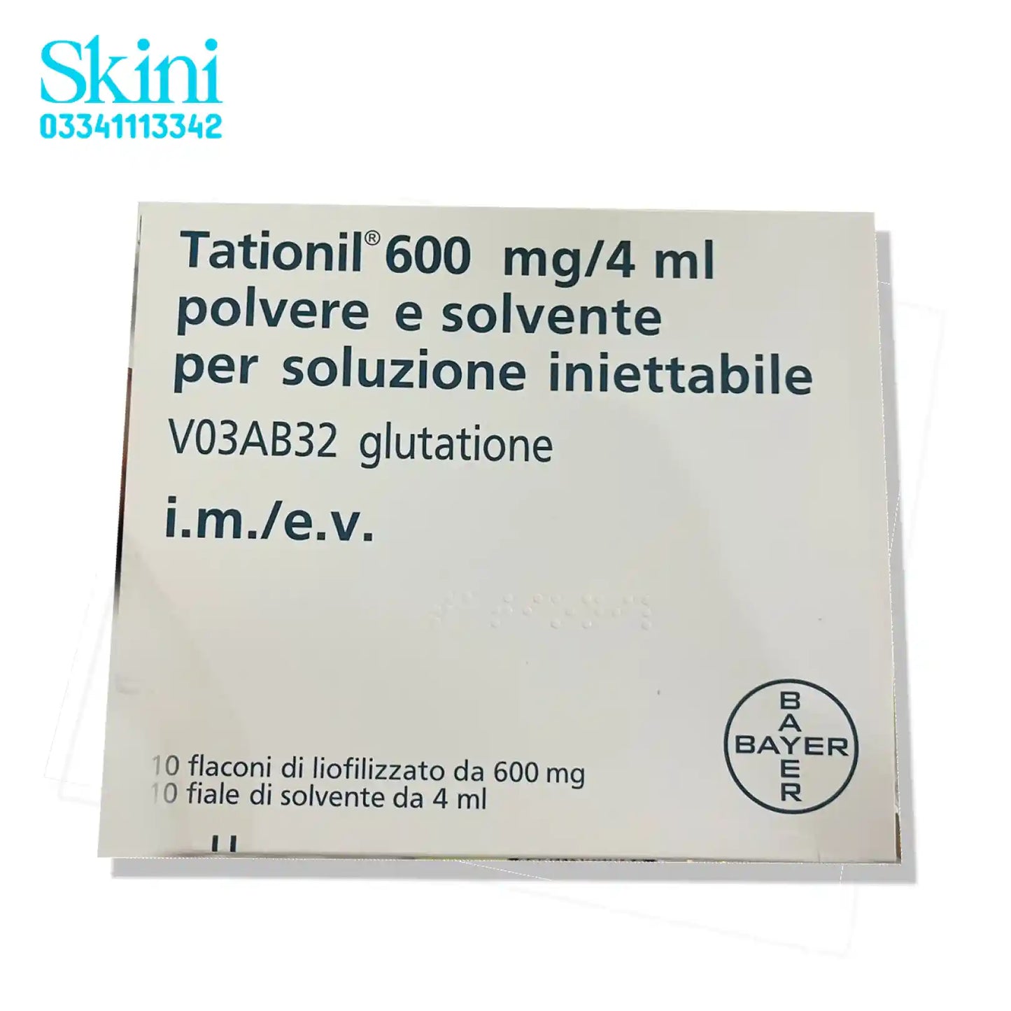 Tationil 600 mg/4ml Polvere e Solvente per Soluzione Iniettabile glutatione