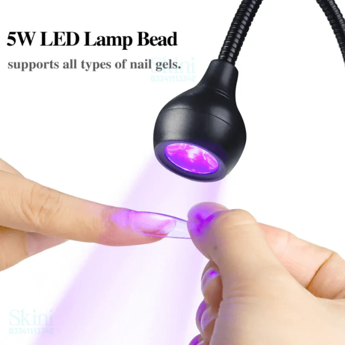 UV Nail Drying LED Light with Flexible Clip Stand