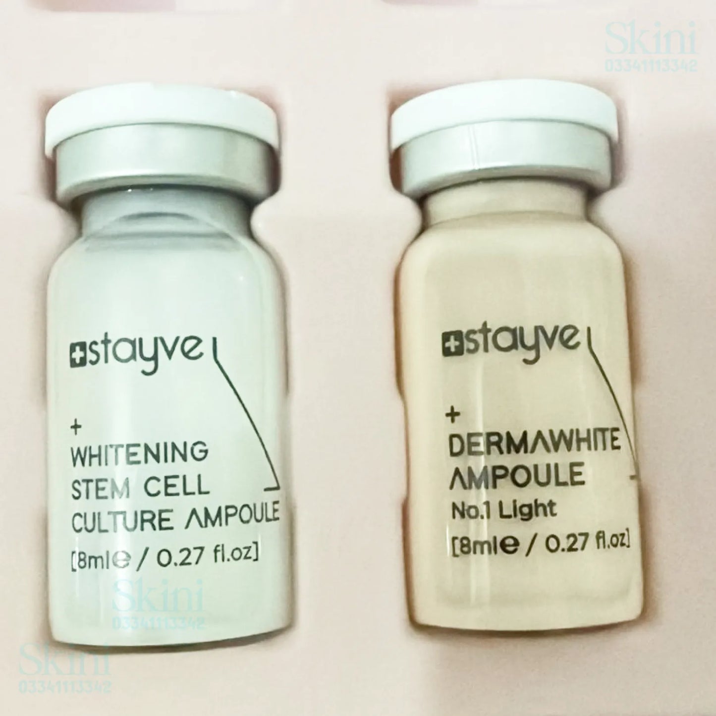 Stayve Whitening Stem Cell & Derma white Ampoule Combo (Made in Korea)