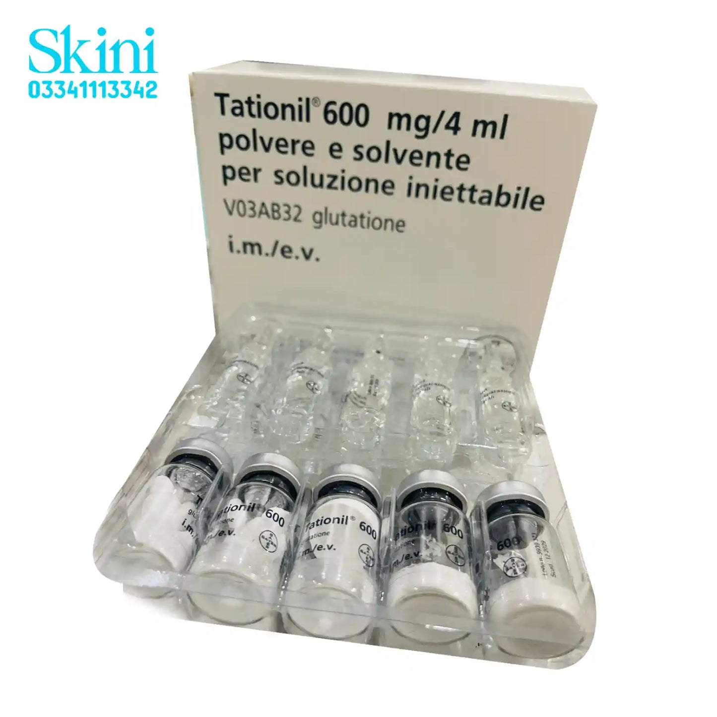 Tationil 600 mg/4ml Polvere e Solvente per Soluzione Iniettabile glutatione