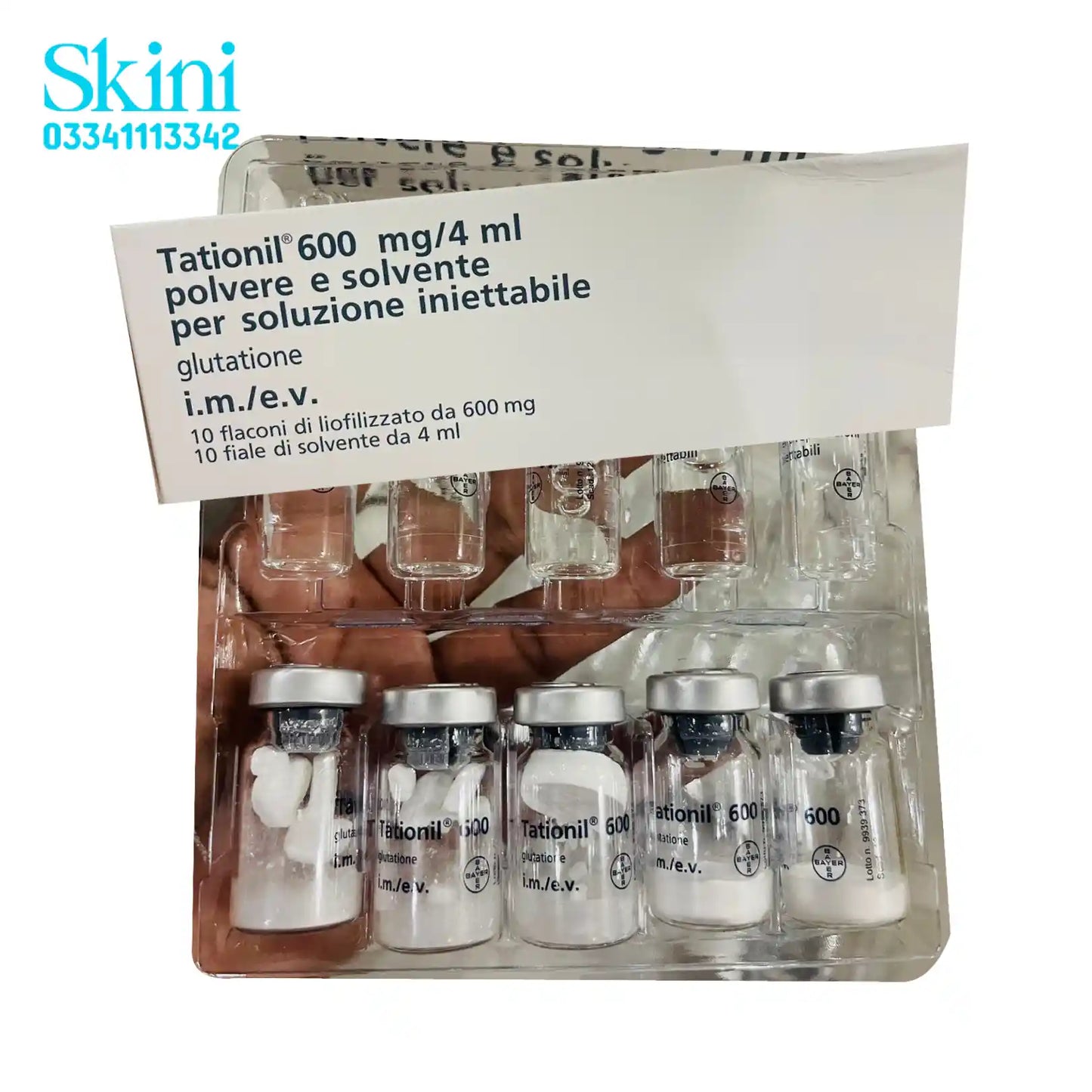 Tationil 600 mg/4ml Polvere e Solvente per Soluzione Iniettabile glutatione