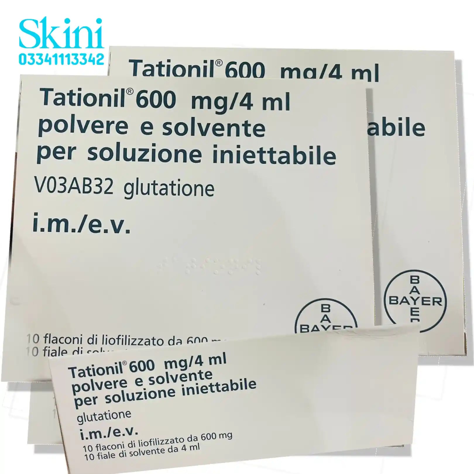 Tationil 600 mg/4ml Polvere e Solvente per Soluzione Iniettabile glutatione
