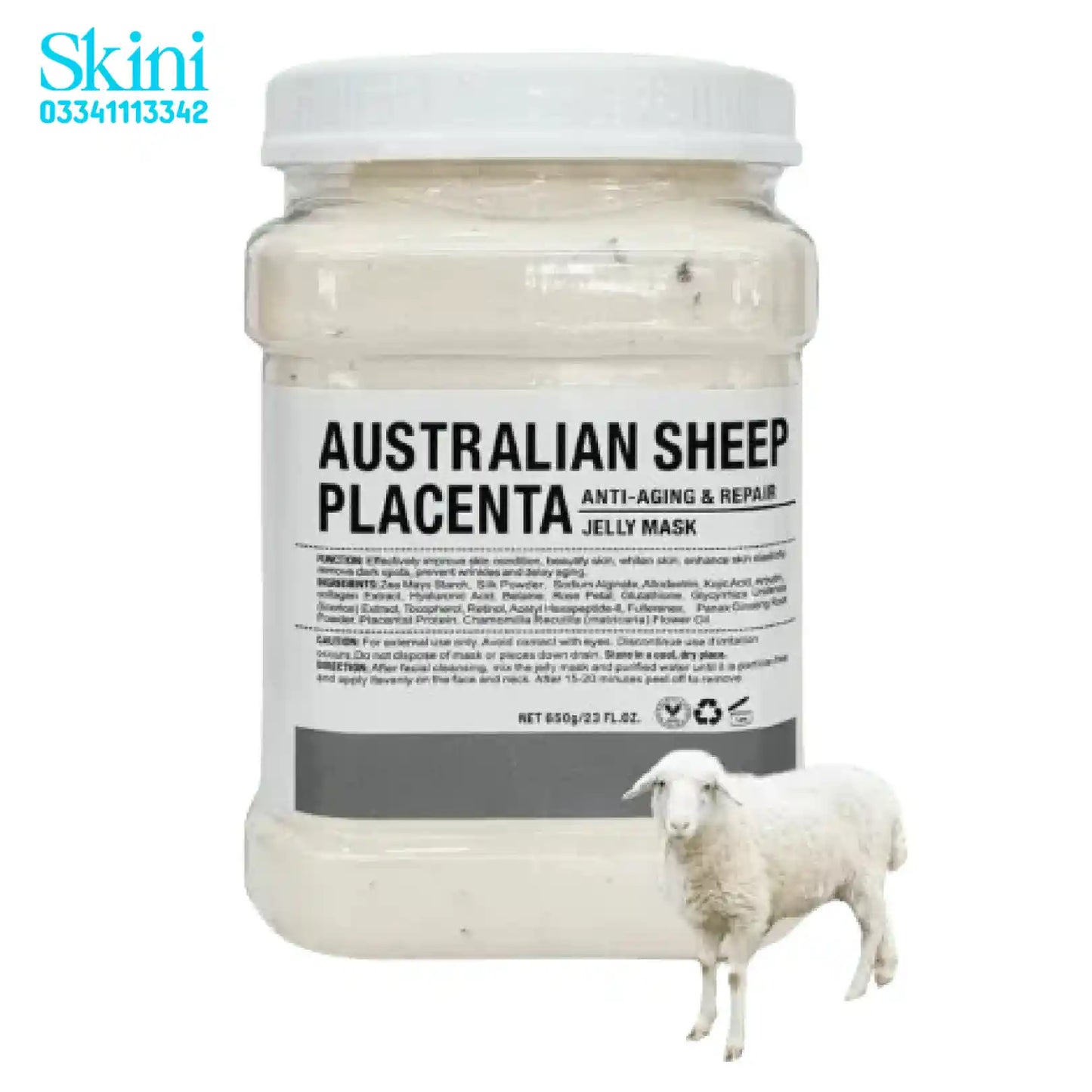 Jelly Mask Powder Jar 650g Australian Sheep Placenta