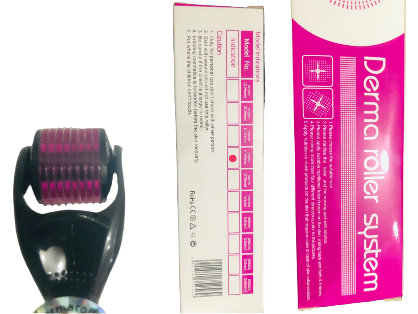 Derma Roller 0.5mm, 1mm, 1.5mm - 100% Sealed Pack
