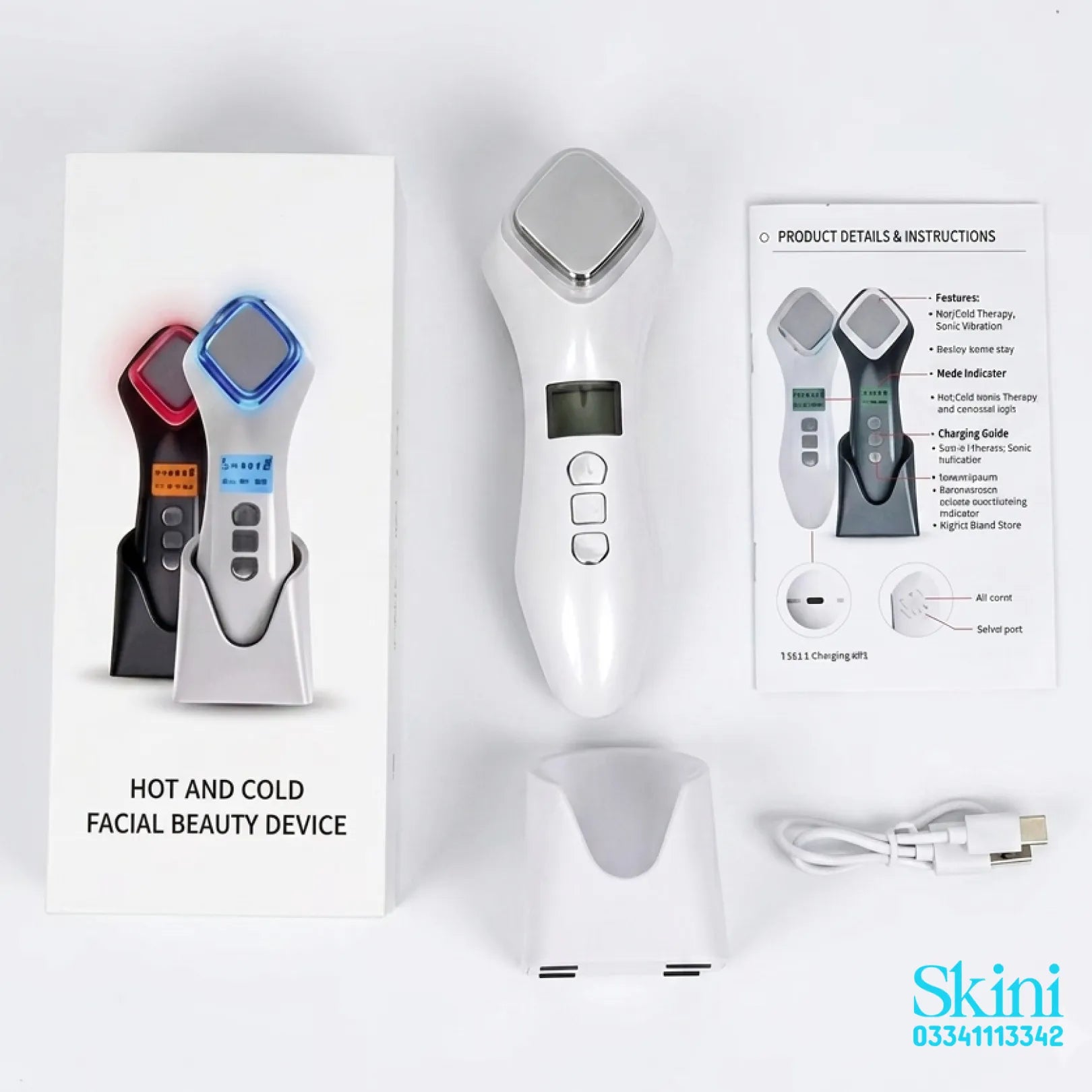 Cold Hammer Portable Skin Tool | Hot and Cold with Light theraphy