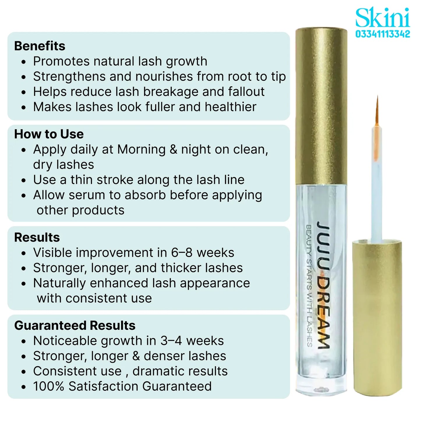 Lash Growth Serum 100% Guaranteed Results