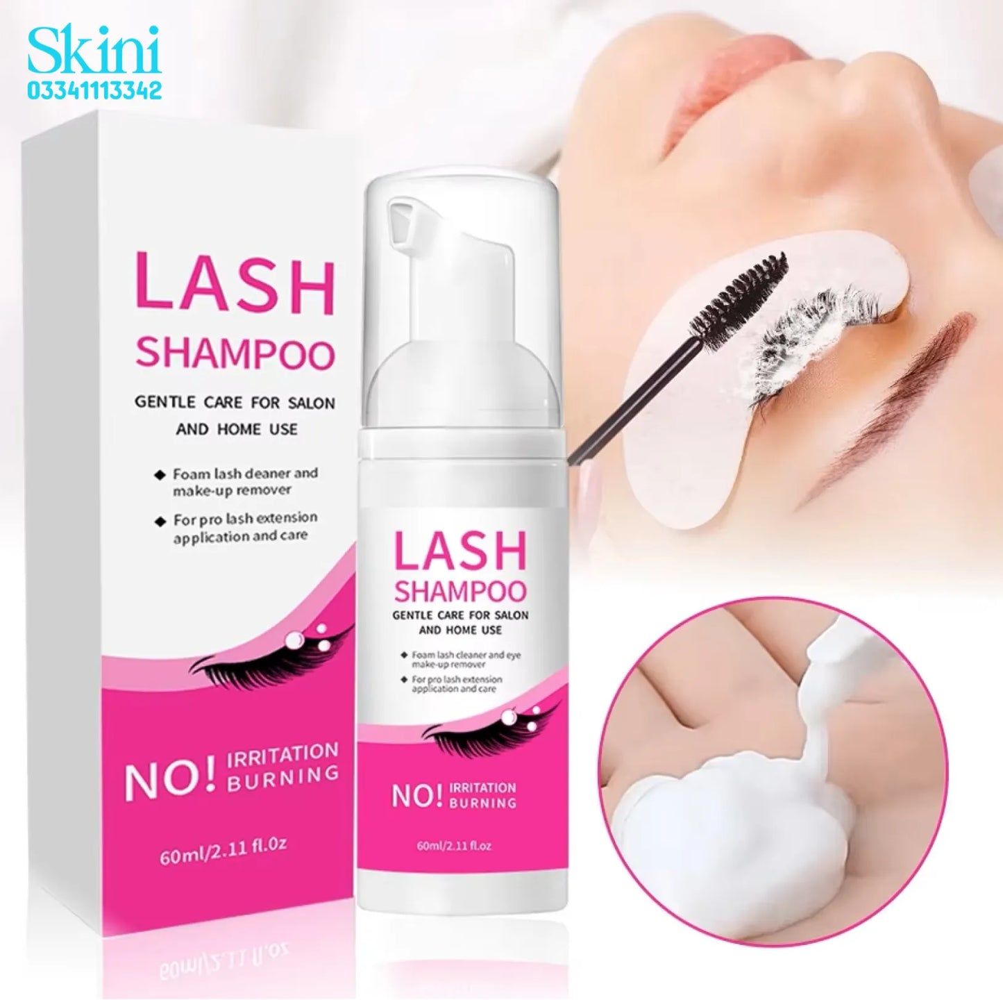 Lash Shampoo for Eyelash Extensions – Gentle Cleanser