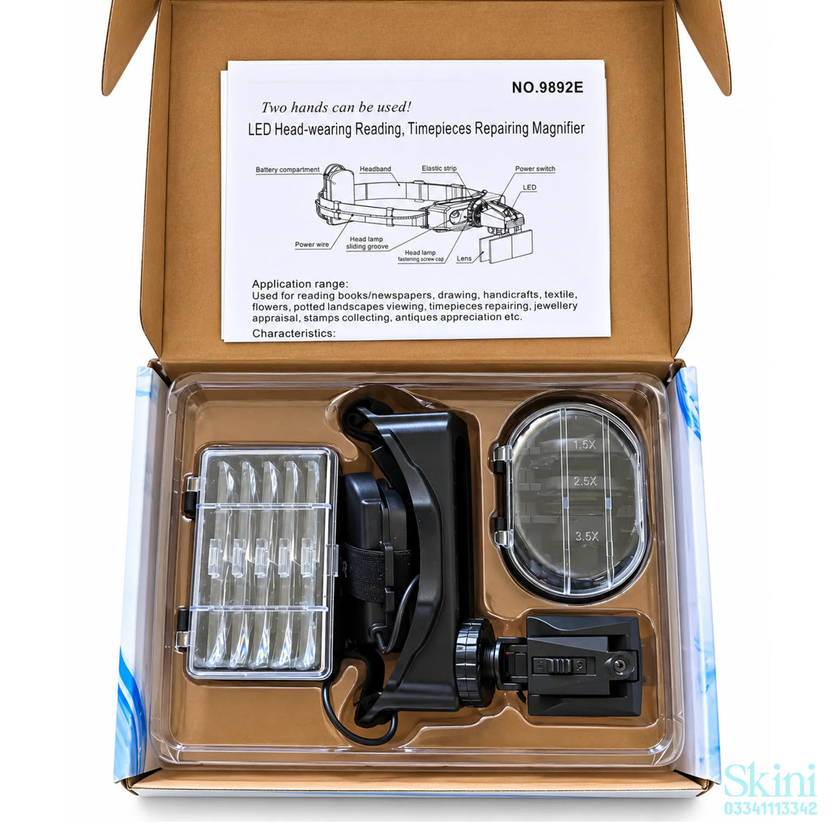 LED Head-Wearing Magnifier with Light