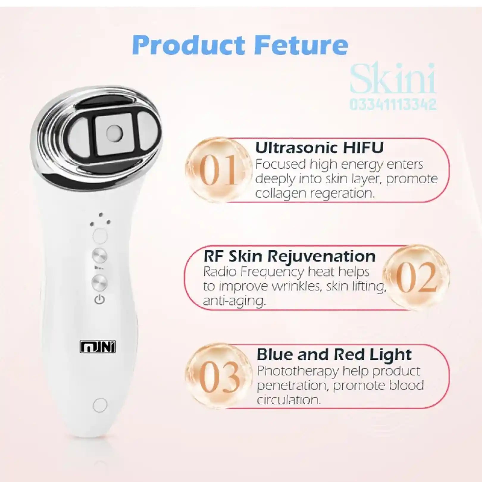 Portable Mini Hifu Device Anti Wrinkle & Face Lifting