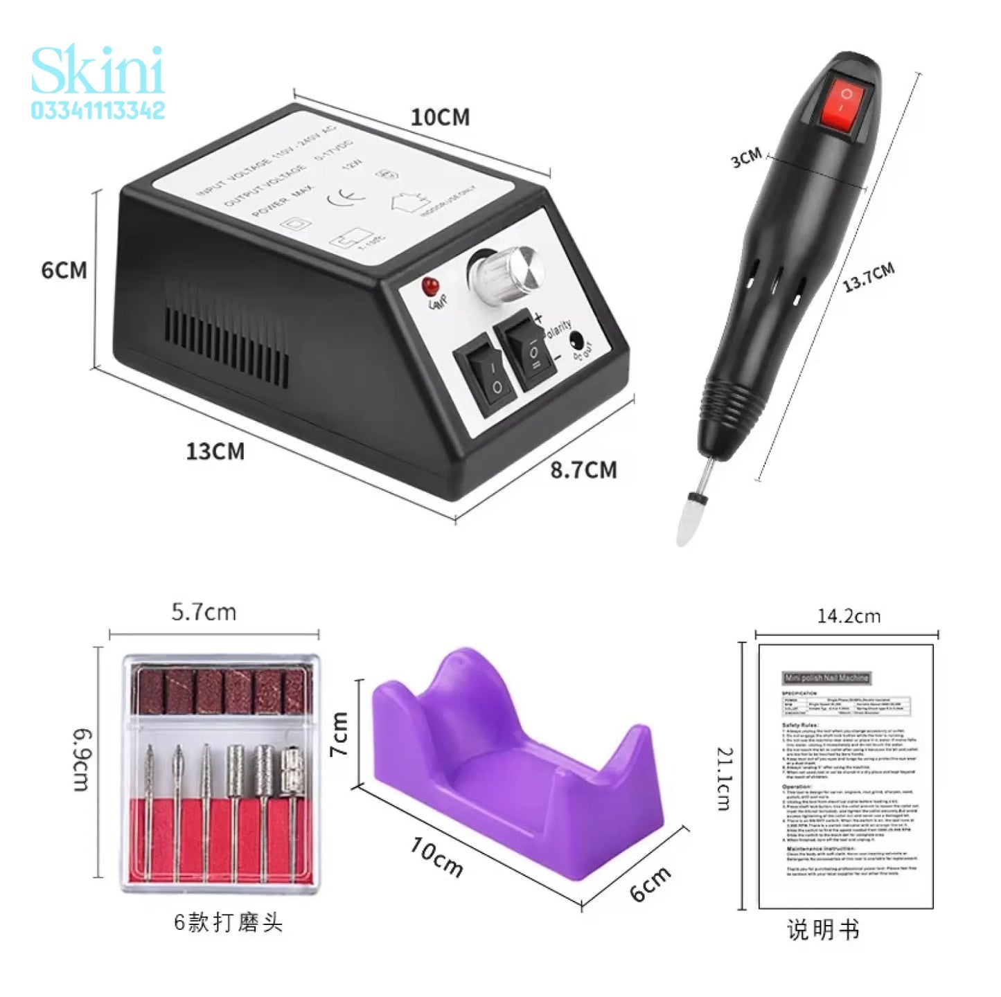 Mercedes 2000 Nail Drill machine Manicure and Pedicure Set