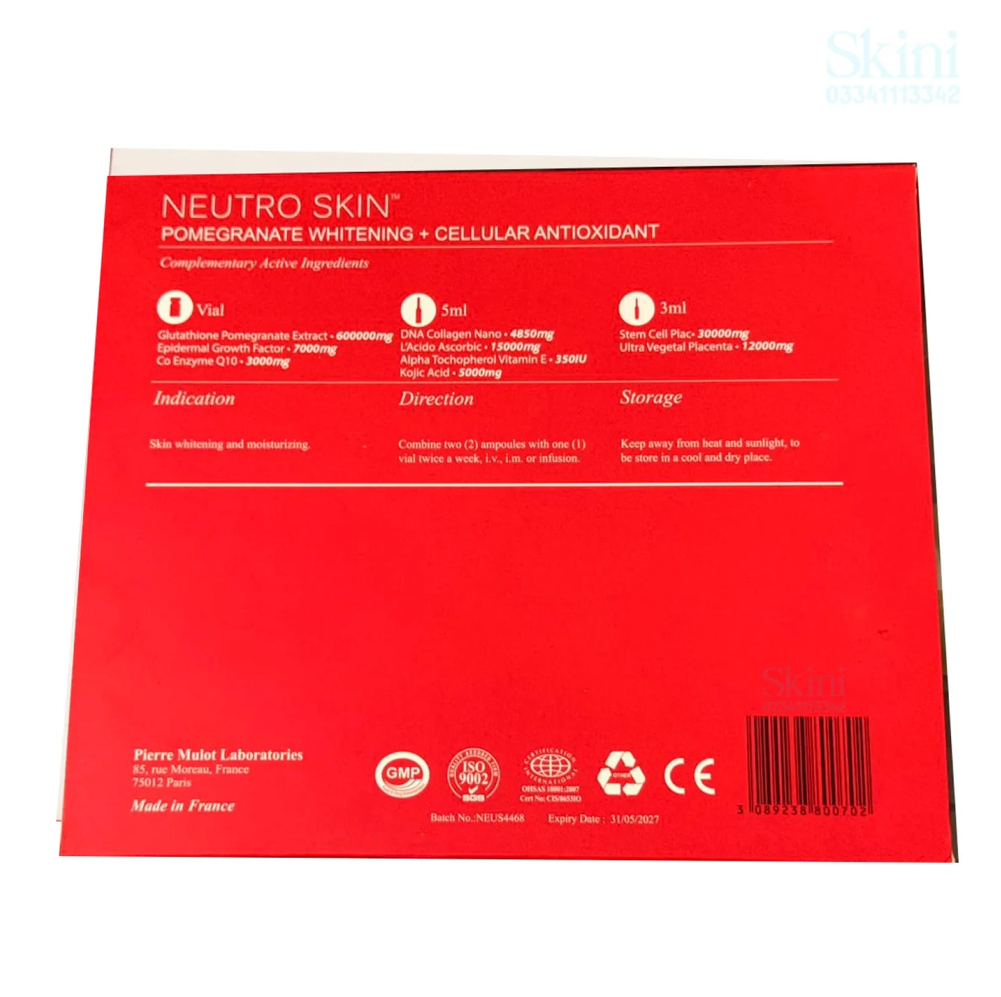 Neutro Skin Pomegranate Whitening Antioxidant (made in France)