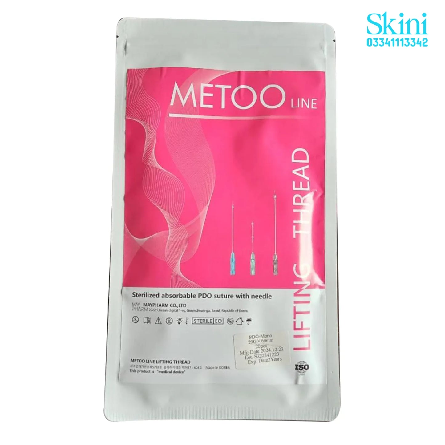 METOO Line PDO Lifting Threads (Mono 29G x 25mm)