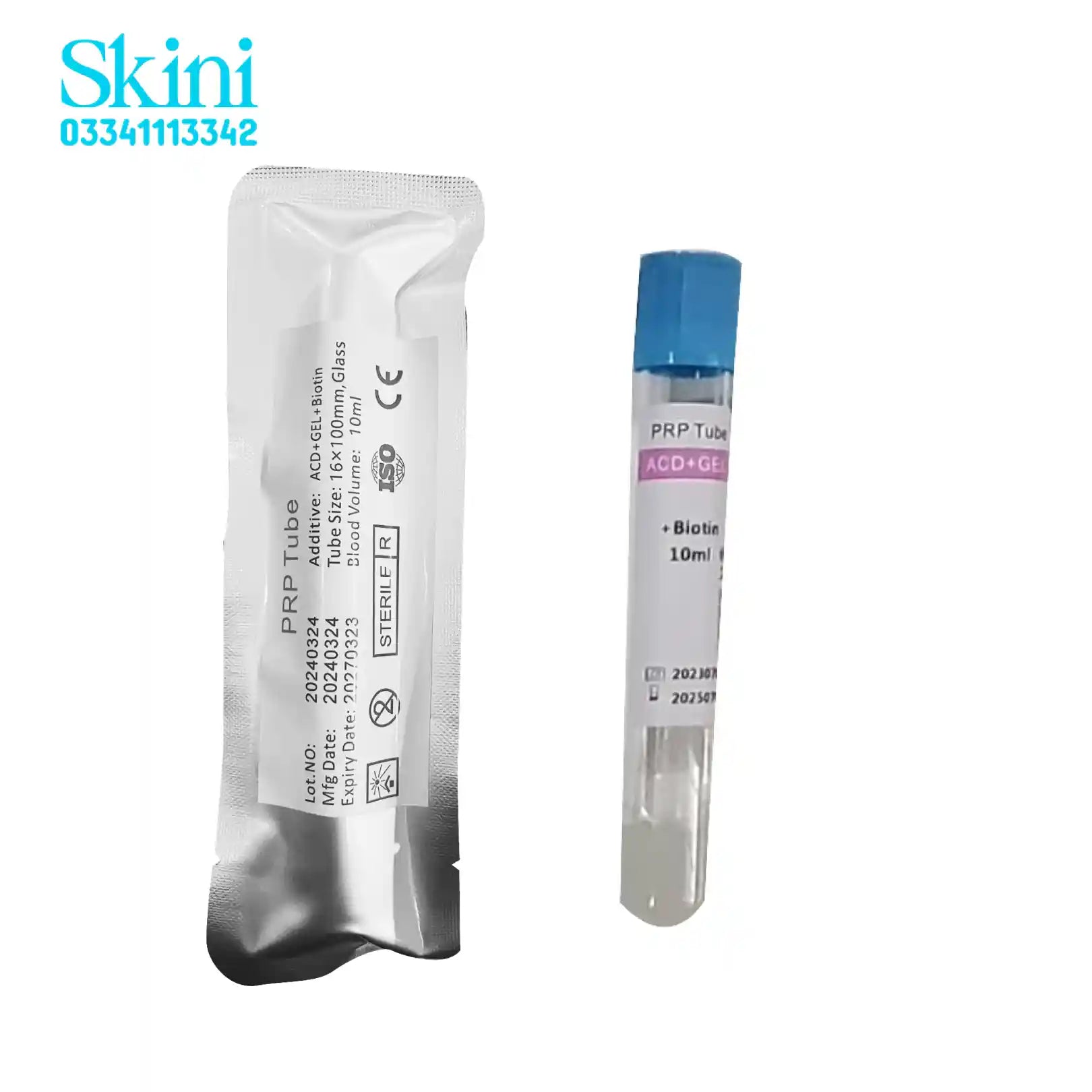 PRP Tube ACD + GEL + Biotin Tube Size 16*100MM Blood Volume 1oml