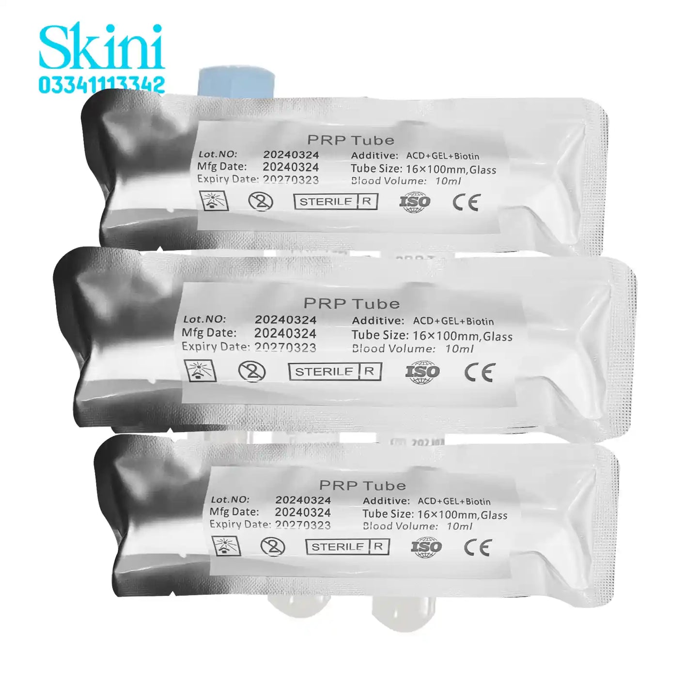 PRP Tube ACD + GEL + Biotin Tube Size 16*100MM Blood Volume 1oml
