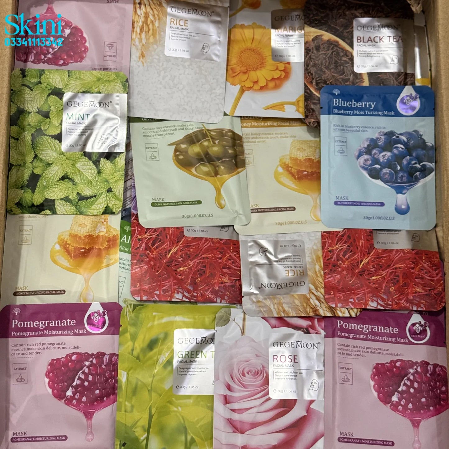 Facial Sheet Masks| Pack of 50 Randomly