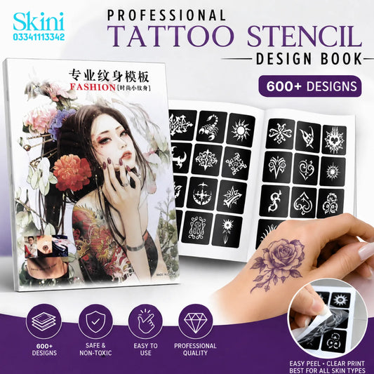 Temporary Tattoo Stencil Design Book