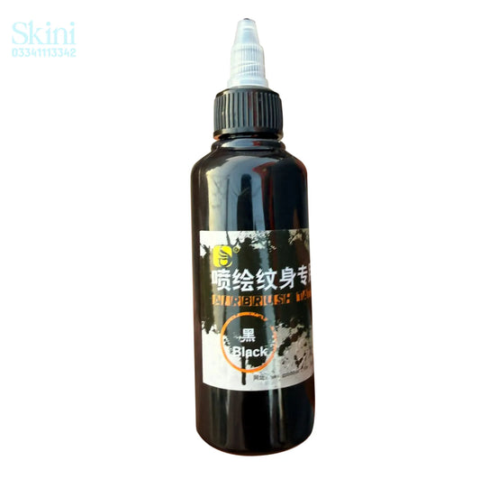 Temporary Disposable Matte Tattoo Ink – Black Airbrush Pigment