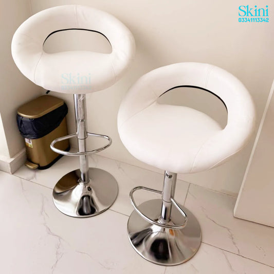 White Salon Stool Chair