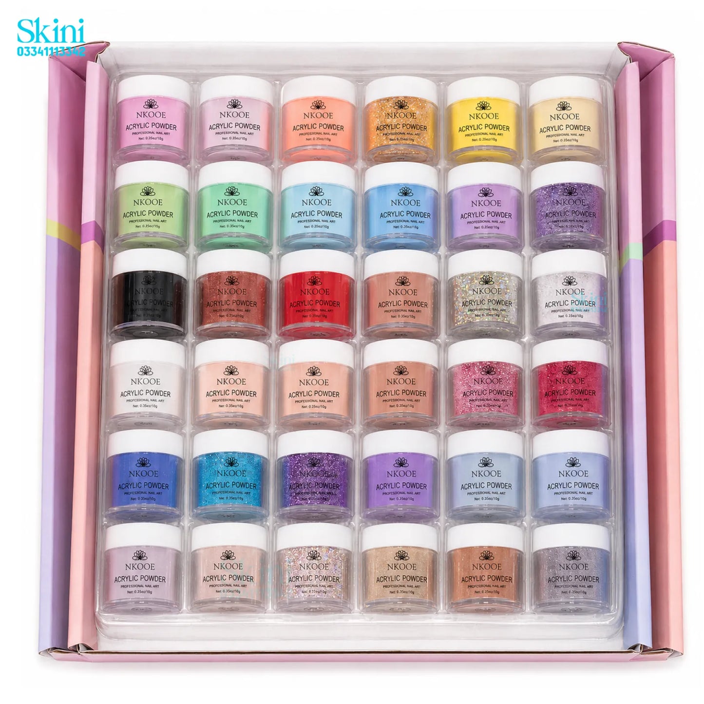 36 color mini Acrylic jar