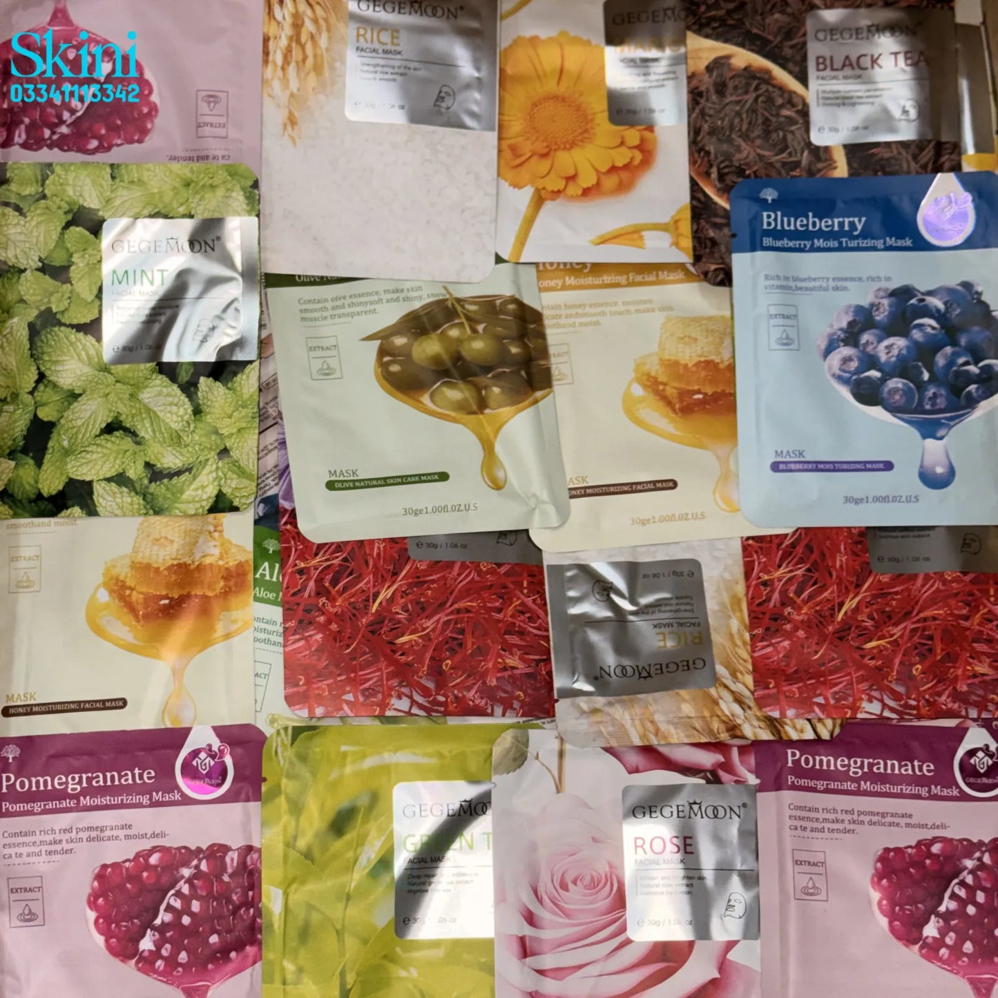 Facial Sheet Masks| Pack of 50 Randomly