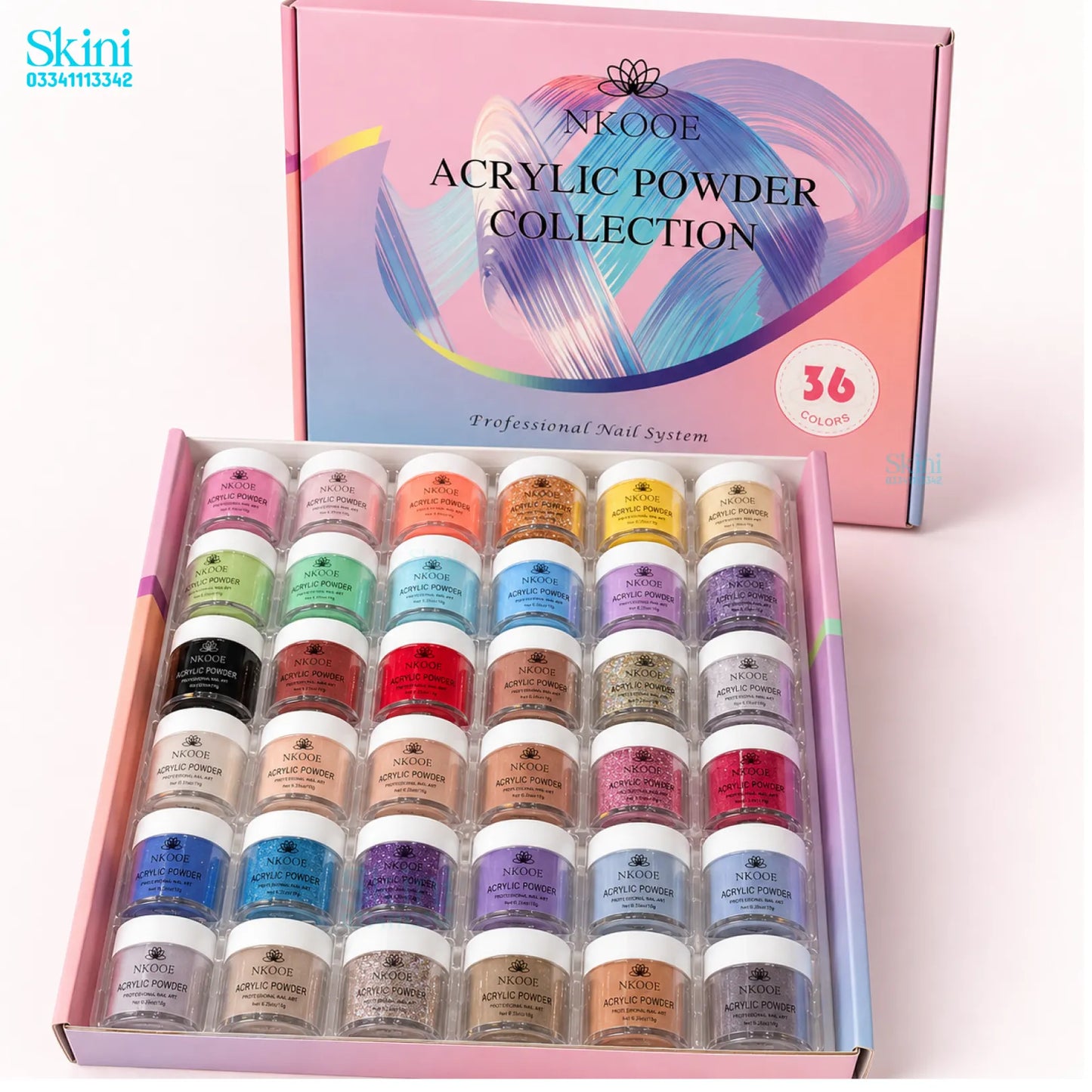 36 color mini Acrylic jar