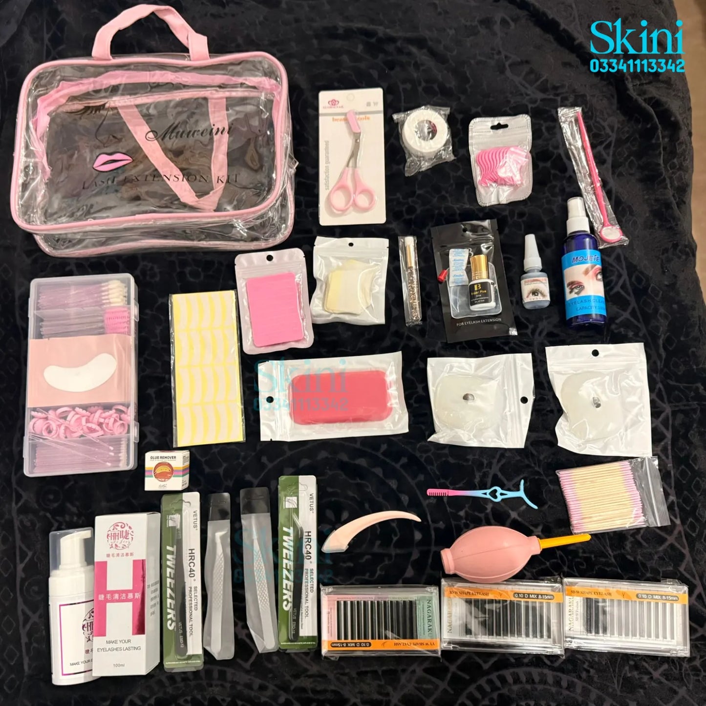 Muuenini Professional Eyelash Extension Kit