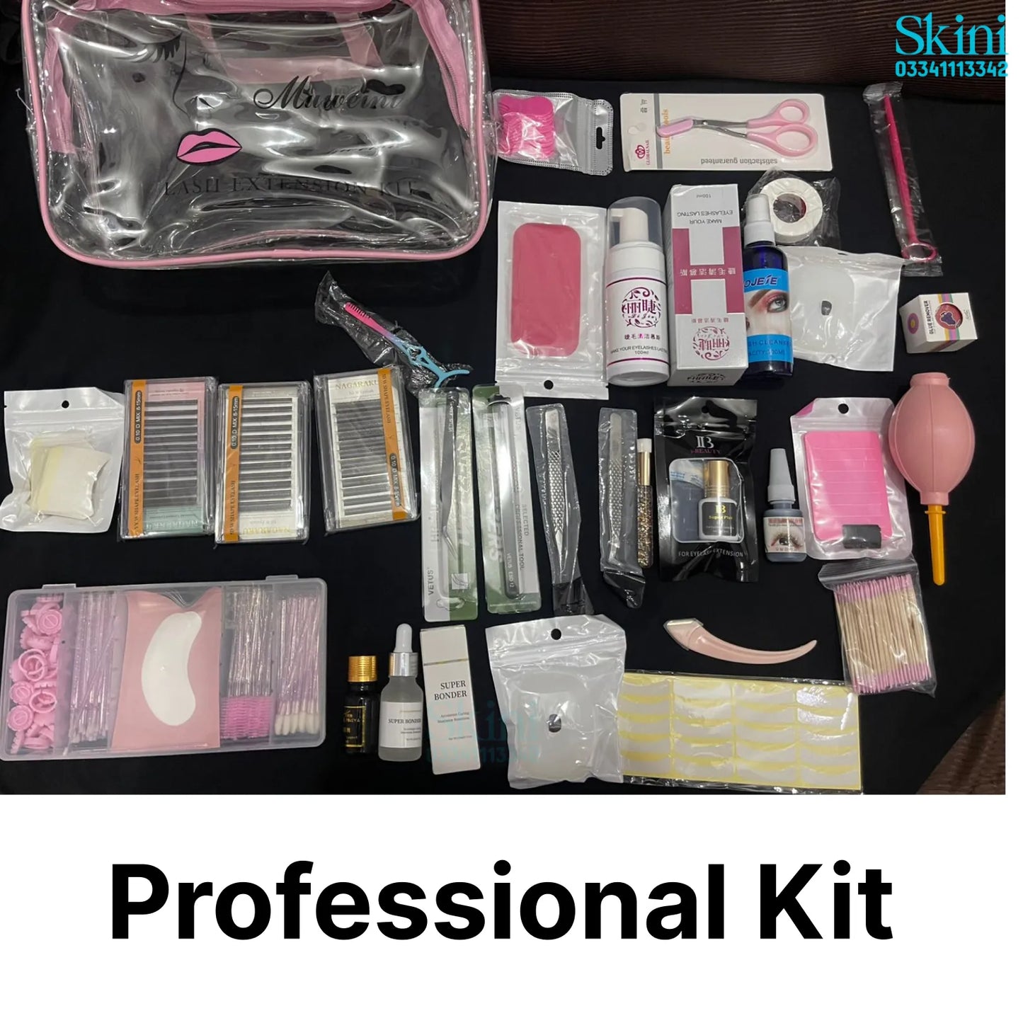 Muuenini Professional Eyelash Extension Kit